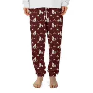 Funny Bigfoot Dad & Kid Camping Pajama Pants Outdoor Gift For Men, Husband, Family
