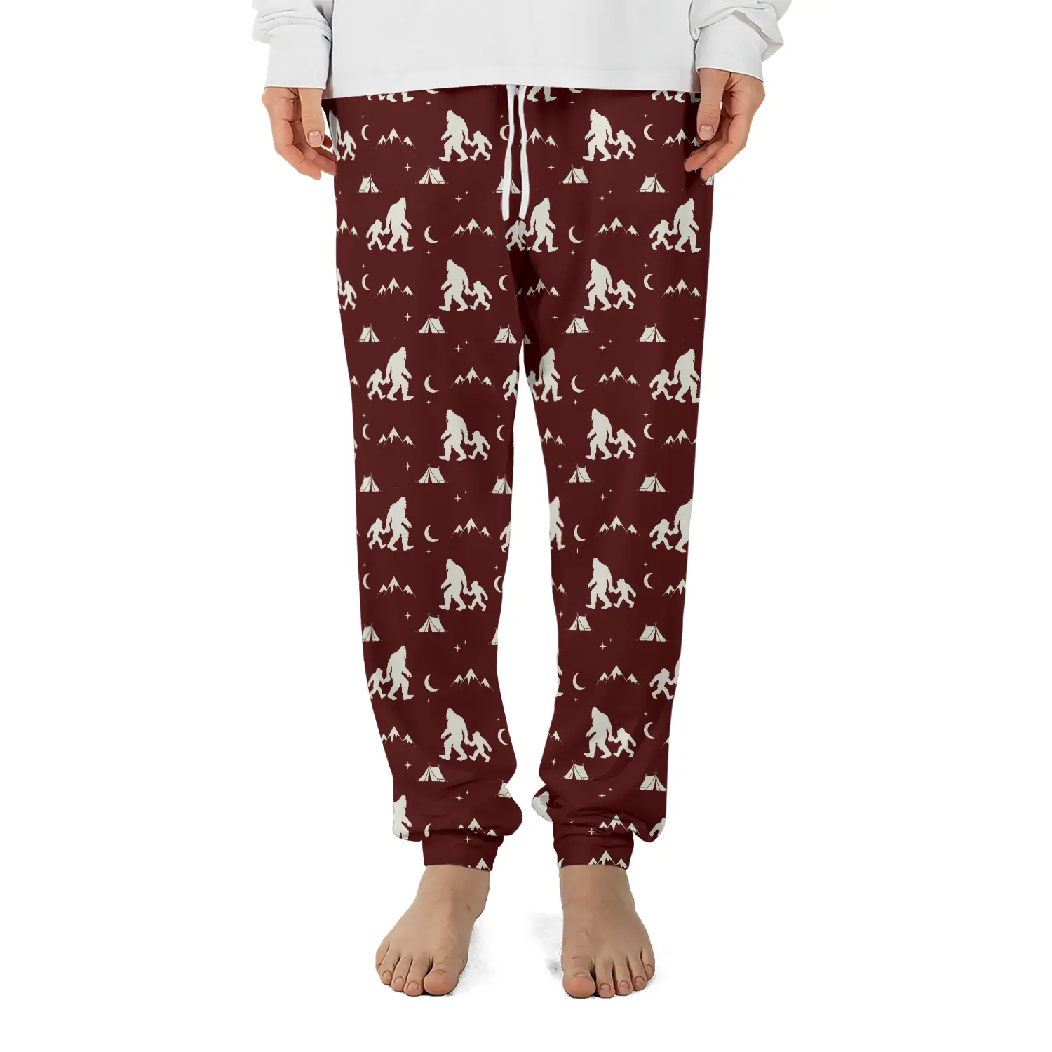 Funny Bigfoot Dad & Kid Camping Pajama Pants | Outdoor Gift For Men, Husband, Family 10 Funny Bigfoot Dad & Kid Camping Pajama Pants Outdoor Gift For Men, Husband, Family
