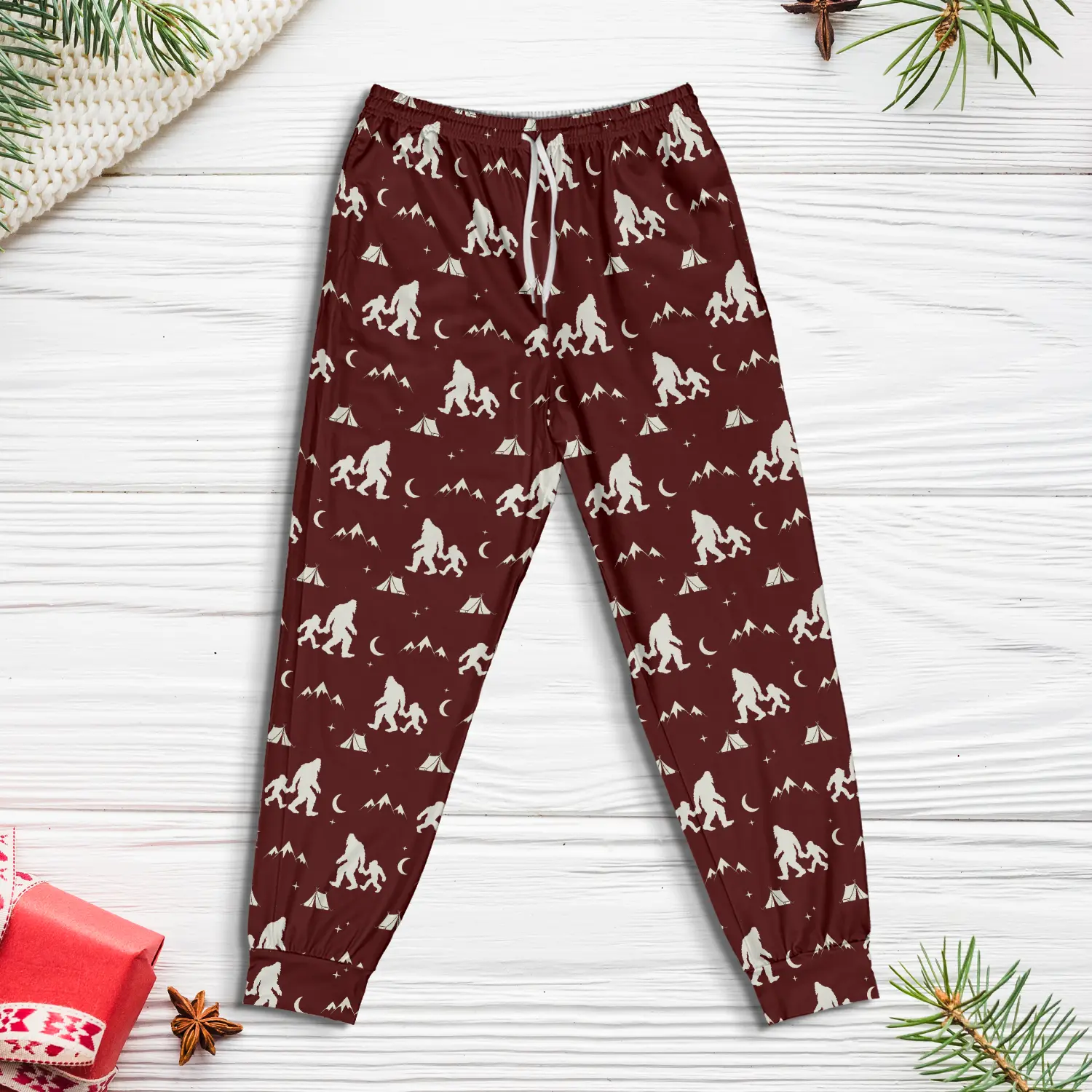 Funny Bigfoot Dad & Kid Camping Pajama Pants | Outdoor Gift For Men, Husband, Family 12 Funny Bigfoot Dad & Kid Camping Pajama Pants Outdoor Gift For Men, Husband, Family