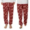 Nordic Bigfoot Reindeer Christmas Pajama Pants Funny Sasquatch Winter Camping Lounge Joggers