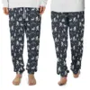 Nordic Bigfoot Reindeer Christmas Pajama Pants Funny Sasquatch Winter Camping Lounge Joggers