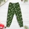 Nordic Bigfoot Reindeer Christmas Pajama Pants Funny Sasquatch Winter Camping Lounge Joggers