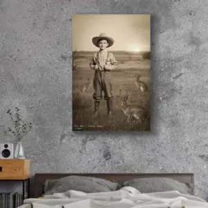 Personalized 1880s Jackalope Canvas | Custom Face Old West Art, Mythical Cowboy & Cowgirl Cozy Wall Decor 30 Personalized 1880s Jackalope Canvas Custom Face Old West Art, Mythical Cowboy & Cowgirl Cozy Wall Decor