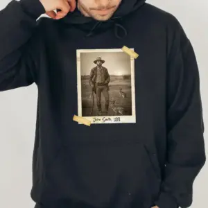 Personalized 1880s Jackalope Hoodie Custom Face Old West, Mythical Cowboy & Cowgirl Hooded Sweatshirt
