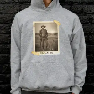 Personalized 1880s Jackalope Hoodie Custom Face Old West, Mythical Cowboy & Cowgirl Hooded Sweatshirt