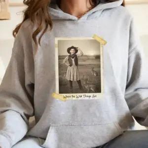 Personalized 1880s Jackalope Hoodie Custom Face Old West, Mythical Cowboy & Cowgirl Hooded Sweatshirt