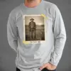 Personalized 1880s Jackalope Long Sleeve Tee Custom Face Old West, Mythical Cowboy & Cowgirl Crewneck