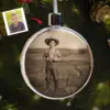 Personalized 1880s Jackalope Ornament Custom Face Old West, Mythical Cowboy & Cowgirl Gift Decor