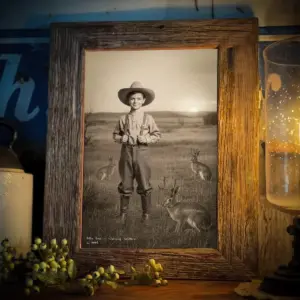 Personalized 1880s Jackalope Portrait Poster Custom Old West Art, Mythical Cowboy & Cowgirl