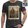 Personalized 1880s Jackalope Portrait Shirt Custom Face Old West, Mythical Cowboy & Cowgirl Tee
