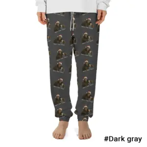 Personalized Bigfoot Photo Christmas Pajama Joggers Funny Custom Sasquatch Lounge Pants
