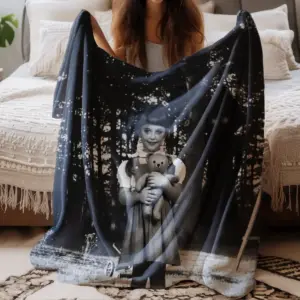 Personalized Flatwoods Monster Analog Horror Blanket | Custom Face in Chilling 1950s Photo, Spooky Cozy 28 Personalized Flatwoods Monster Analog Horror Blanket Custom Face in Chilling 1950s Photo Spooky Cozy