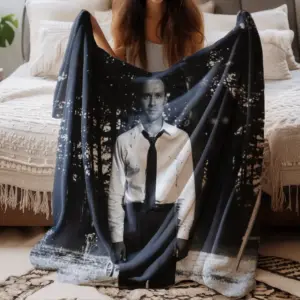 Personalized Flatwoods Monster Analog Horror Blanket | Custom Face in Chilling 1950s Photo, Spooky Cozy 19 Personalized Flatwoods Monster Analog Horror Blanket Custom Face in Chilling 1950s Photo Spooky Cozy