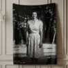 Personalized Flatwoods Monster Analog Horror Blanket Custom Face in Chilling 1950s Photo Spooky Cozy