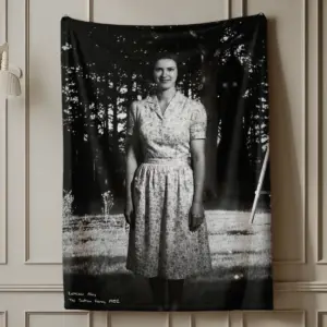 Personalized Flatwoods Monster Analog Horror Blanket | Custom Face in Chilling 1950s Photo, Spooky Cozy 23 Personalized Flatwoods Monster Analog Horror Blanket Custom Face in Chilling 1950s Photo Spooky Cozy