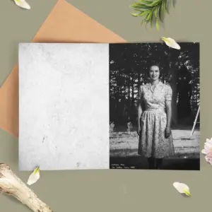 Personalized Flatwoods Monster Analog Horror Card Custom Face in Chilling 1950s Photo Spooky Greeting Card