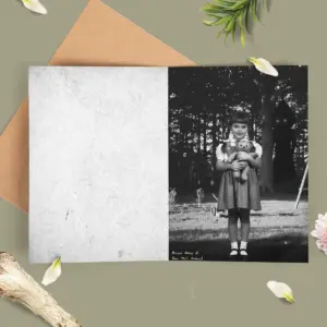 Personalized Flatwoods Monster Analog Horror Card Custom Face in Chilling 1950s Photo Spooky Greeting Card