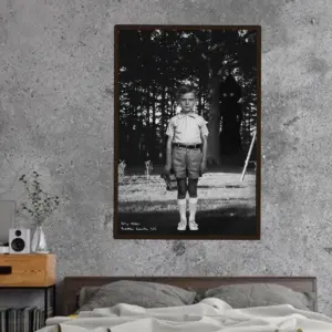 Personalized Flatwoods Monster Analog Horror Poster Custom Face in Chilling 1950s Photo Wall Art