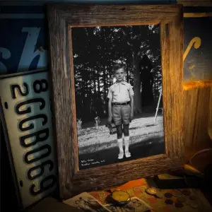 Personalized Flatwoods Monster Analog Horror Poster Custom Face in Chilling 1950s Photo Wall Art