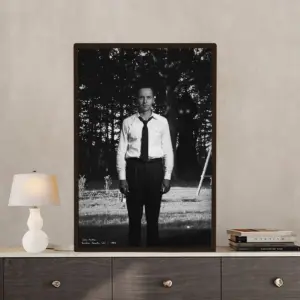 Personalized Flatwoods Monster Analog Horror Poster Custom Face in Chilling 1950s Photo Wall Art