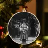 Personalized Flatwoods Monster Analog Horror Wooden Ornament Custom Face in Chilling 1950s Photo Spooky Decor