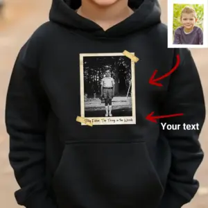 Personalized Flatwoods Monster Horror Hoodie | Custom Face in Chilling 1950s Photo, Spooky Hooded Sweatshirt 25 Personalized Flatwoods Monster Horror Hoodie Custom Face in Chilling 1950s Photo