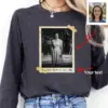 Personalized Flatwoods Monster Horror Long Sleeve Tee Custom Face in Chilling 1950s Photo