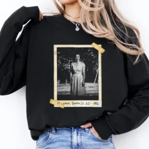 Personalized Flatwoods Monster Horror Long Sleeve Tee Custom Face in Chilling 1950s Photo