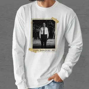 Personalized Flatwoods Monster Horror Long Sleeve Tee Custom Face in Chilling 1950s Photo