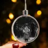 Personalized Flatwoods Monster Horror Ornament Custom Face in Chilling 1950s Photo Spooky Decor