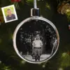 Personalized Flatwoods Monster Horror Ornament Custom Face in Chilling 1950s Photo Spooky Decor