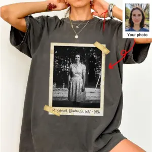 Personalized Flatwoods Monster Horror Shirt Custom Face in Chilling 1950s Photo Spooky Tee