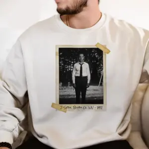 Personalized Flatwoods Monster Horror Sweatshirt Custom Face in Chilling 1950s Photo Spooky Pullover