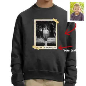 Personalized Flatwoods Monster Horror Sweatshirt Custom Face in Chilling 1950s Photo Spooky Pullover