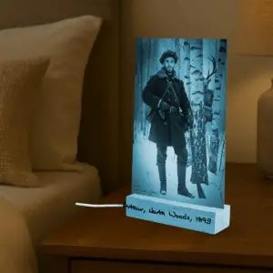 Personalized Wendigo 3D Lamp Custom Face 19th Century Photo Gothic Horror Cryptid LED Night Light