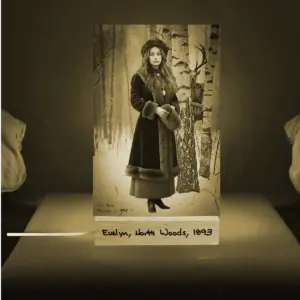 Personalized Wendigo 3D Lamp Custom Face 19th Century Photo Gothic Horror Cryptid LED Night Light