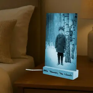 Personalized Wendigo 3D Lamp Custom Face 19th Century Photo Gothic Horror Cryptid LED Night Light