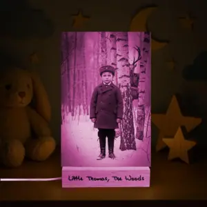 Personalized Wendigo 3D Lamp Custom Face 19th Century Photo Gothic Horror Cryptid LED Night Light
