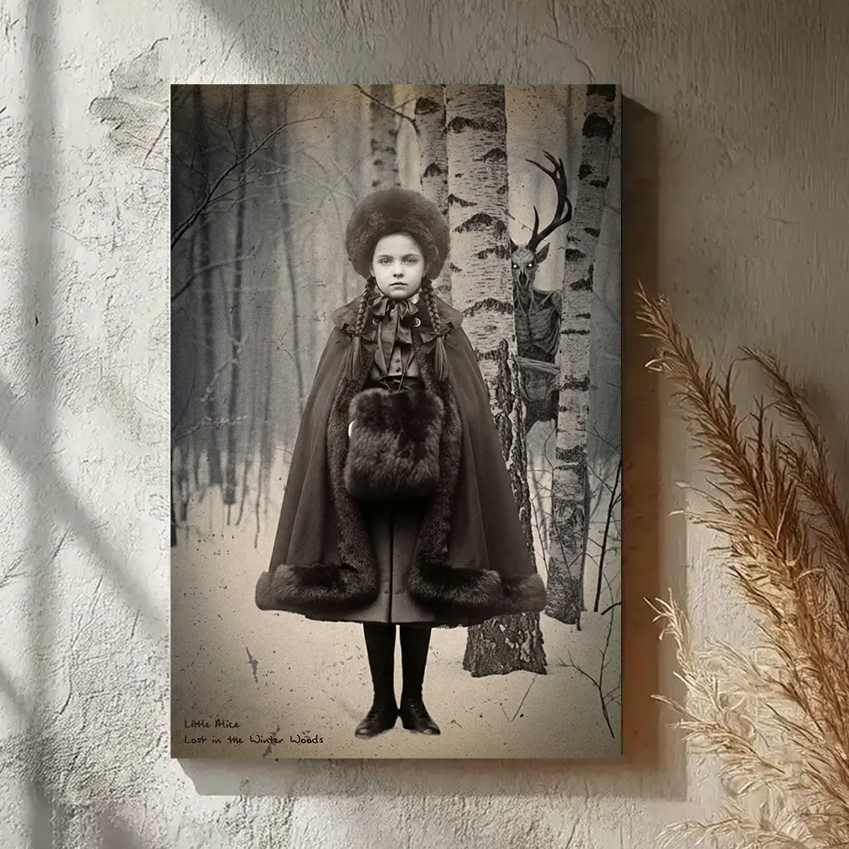 Personalized Wendigo Canvas | Custom Face 19th Century Photo, Gothic Horror Cryptid Wall Art 11 Personalized Wendigo Canvas Custom Face 19th Century Photo Gothic Horror Cryptid Wall Art