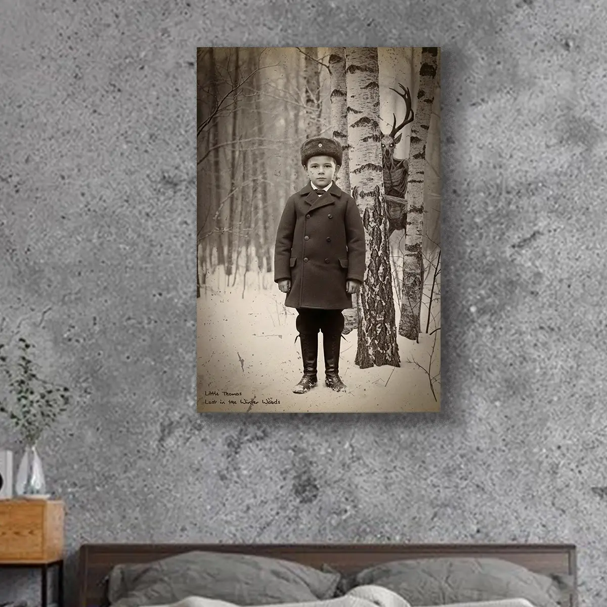 Personalized Wendigo Canvas | Custom Face 19th Century Photo, Gothic Horror Cryptid Wall Art 15 Personalized Wendigo Canvas Custom Face 19th Century Photo Gothic Horror Cryptid Wall Art