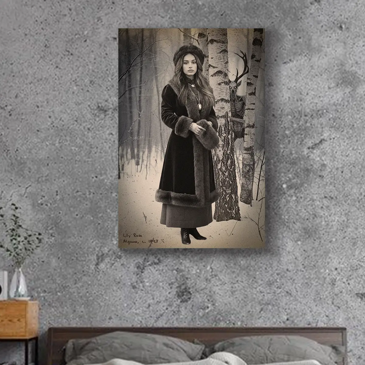 Personalized Wendigo Canvas | Custom Face 19th Century Photo, Gothic Horror Cryptid Wall Art 6 Personalized Wendigo Canvas Custom Face 19th Century Photo Gothic Horror Cryptid Wall Art