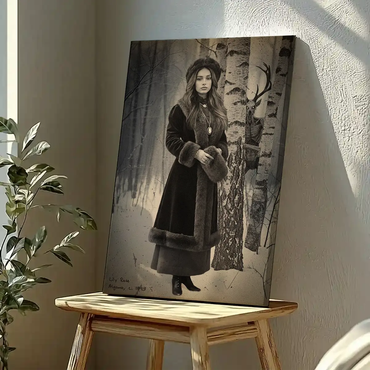 Personalized Wendigo Canvas | Custom Face 19th Century Photo, Gothic Horror Cryptid Wall Art 8 Personalized Wendigo Canvas Custom Face 19th Century Photo Gothic Horror Cryptid Wall Art