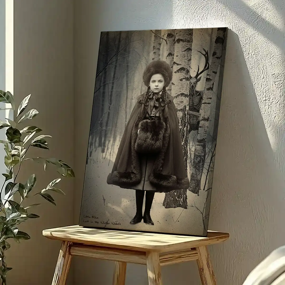 Personalized Wendigo Canvas | Custom Face 19th Century Photo, Gothic Horror Cryptid Wall Art 10 Personalized Wendigo Canvas Custom Face 19th Century Photo Gothic Horror Cryptid Wall Art