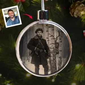 Personalized Wendigo Ornament Horror Custom Face 19th Century Photo Gothic Cryptid Decor