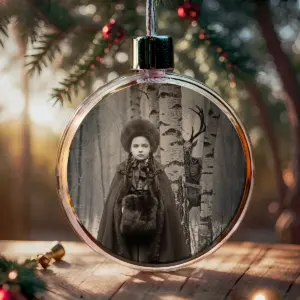 Personalized Wendigo Ornament Horror Custom Face 19th Century Photo Gothic Cryptid Decor