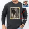 Personalized Wendigo Long Sleeve Tee Custom Face 19th Century Photo Gothic Horror Cryptid Crewneck