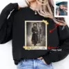 Personalized Wendigo Long Sleeve Tee Custom Face 19th Century Photo Gothic Horror Cryptid Crewneck