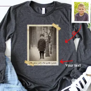 Personalized Wendigo Long Sleeve Tee | Custom Face 19th Century Photo, Gothic Horror Cryptid Crewneck 24 Personalized Wendigo Long Sleeve Tee Custom Face 19th Century Photo Gothic Horror Cryptid Crewneck