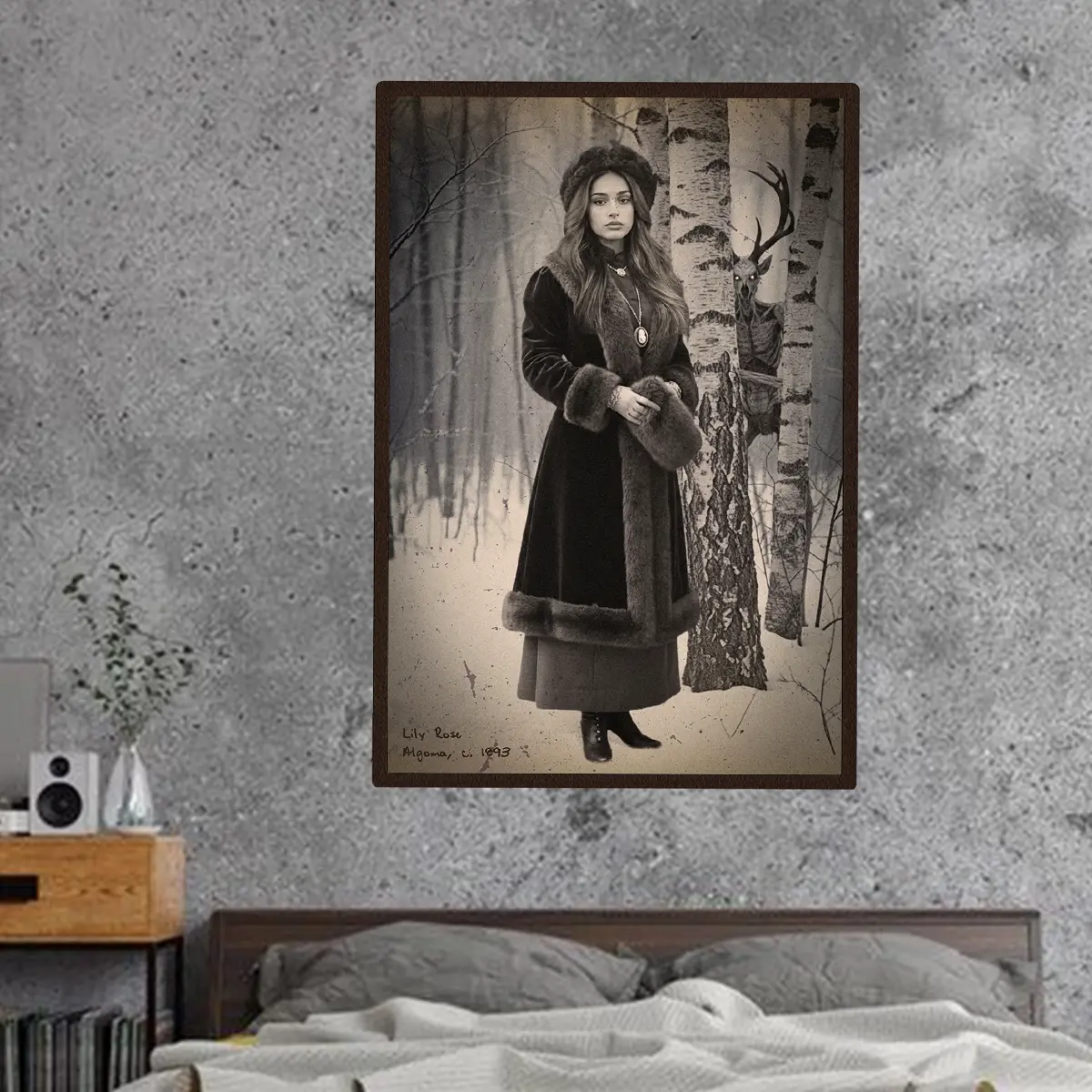 Personalized Wendigo Poster | Custom Face 19th Century Photo, Gothic Horror Cryptid Wall Art 2 Personalized Wendigo Poster Custom Face 19th Century Photo Gothic Horror Cryptid Wall Art