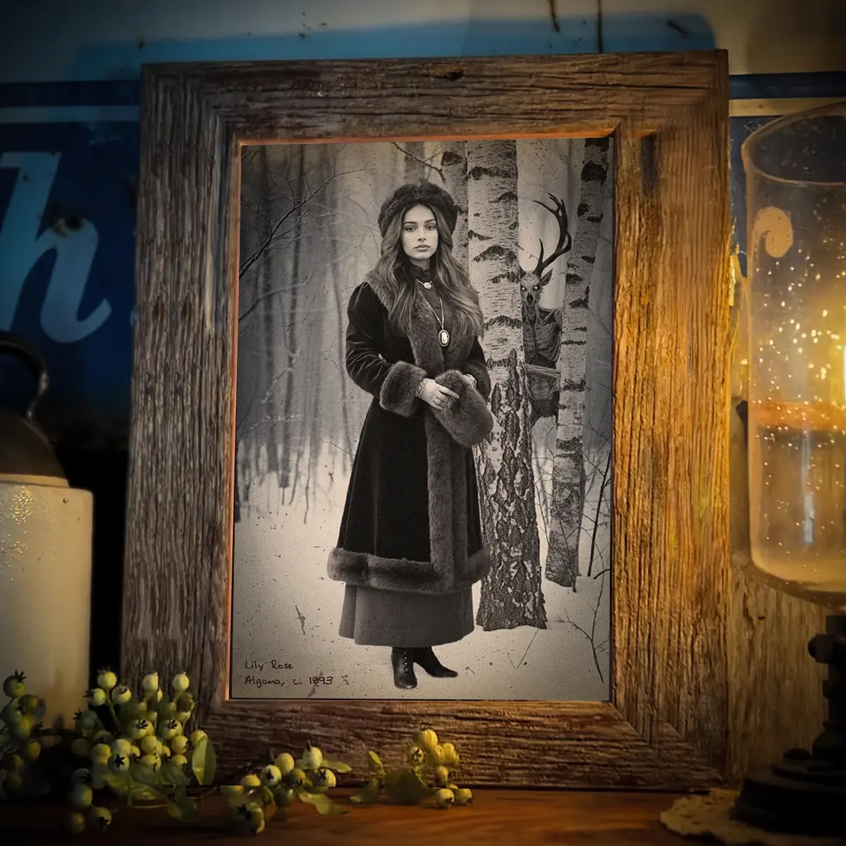 Personalized Wendigo Poster | Custom Face 19th Century Photo, Gothic Horror Cryptid Wall Art 3 Personalized Wendigo Poster Custom Face 19th Century Photo Gothic Horror Cryptid Wall Art